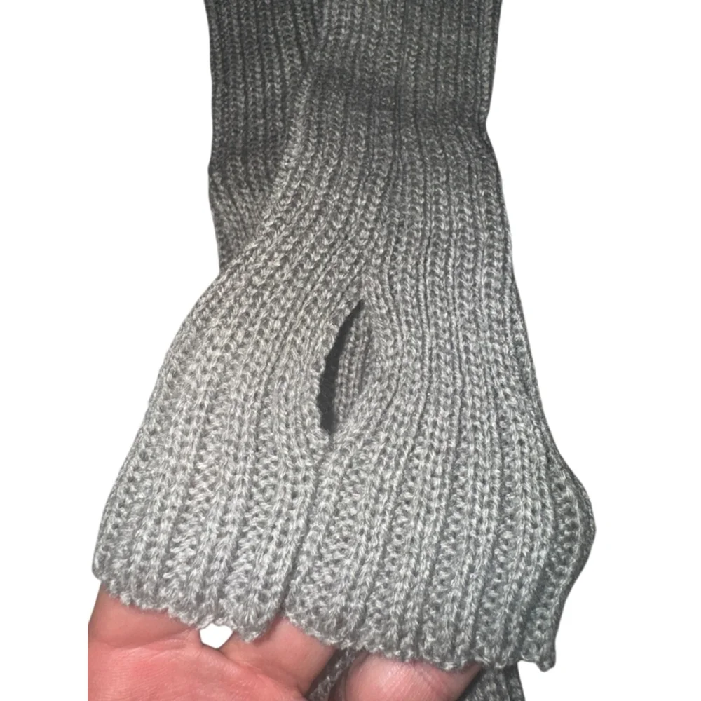 Women's PRETTYLITTLETHING Gray Ribbed Knit Arm Warmers One Size